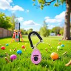 Vibrant pink durable clicker dog training tool highlighting lightweight design