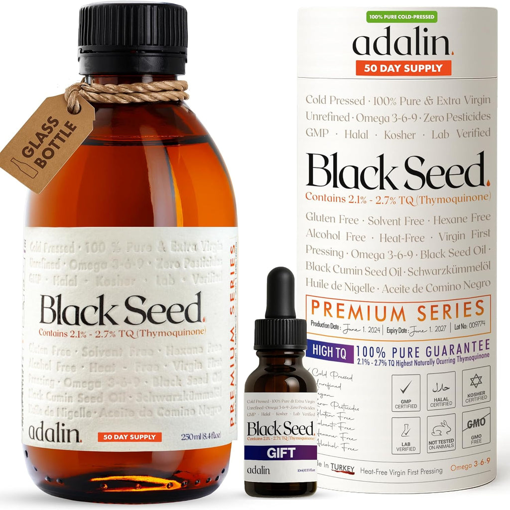 Adalin black seed oil liquid front view bottle