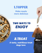 Natural freeze dried minnow pet food topper