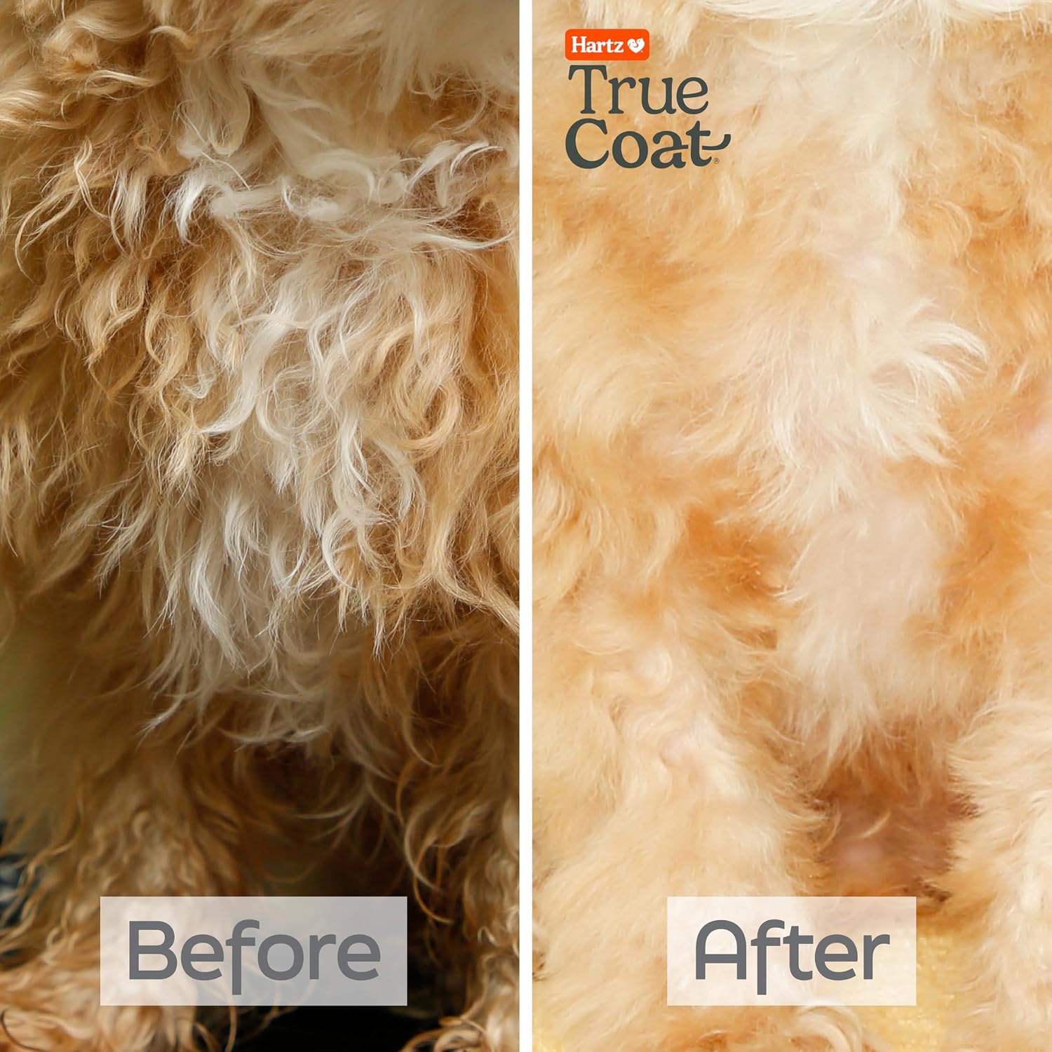 Back of Hartz True Coat dog shampoo bottle showing ingredients