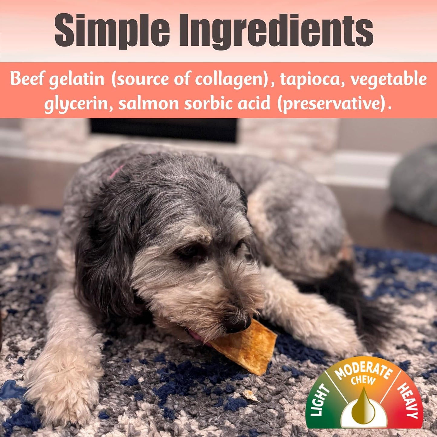 Fieldcrest Farms 96 percent digestible rawhide free salmon dog chews