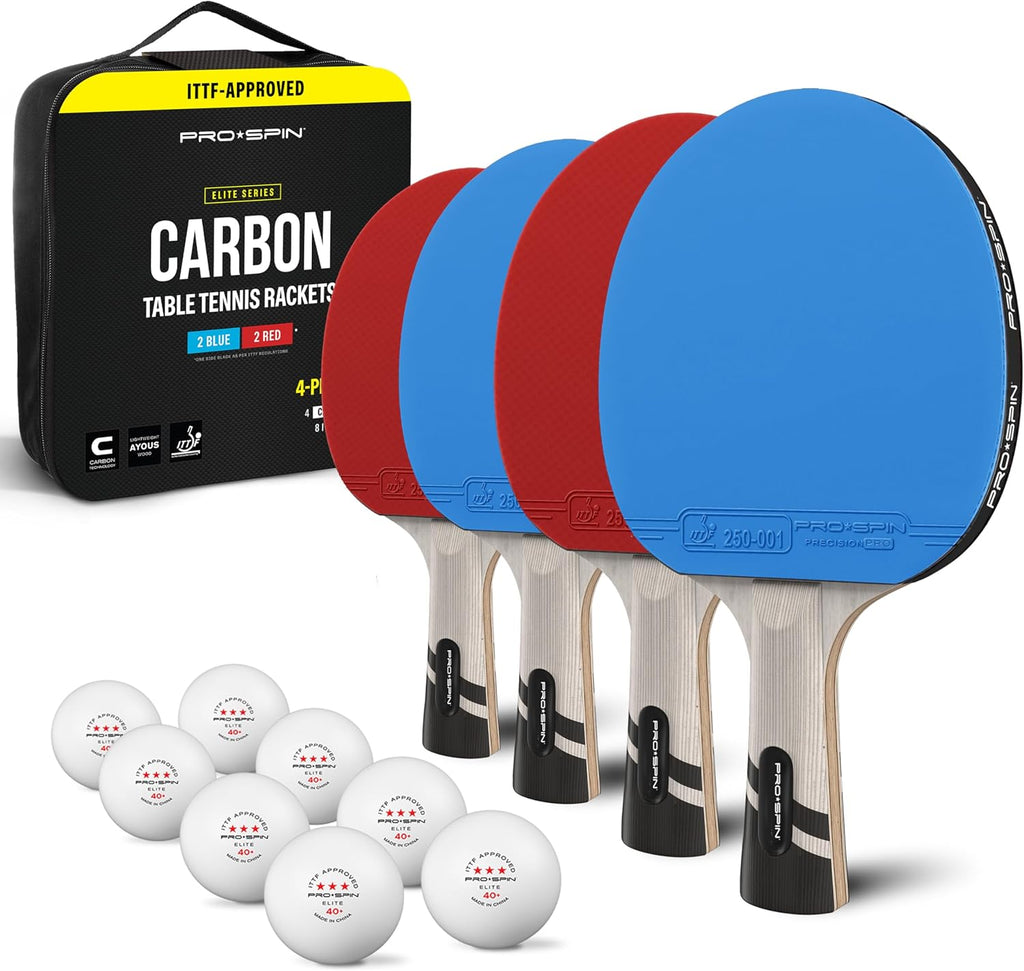 PRO-SPIN Ping Pong Paddles - ITTF Approved Professional Table Tennis Rackets with Carbon Fiber for Superior Control | 7-Ply Blade, Premium Rubber, 2.0mm Sponge - Image 12