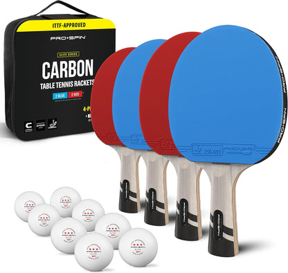 PRO-SPIN Ping Pong Paddles - ITTF Approved Professional Table Tennis Rackets with Carbon Fiber for Superior Control | 7-Ply Blade, Premium Rubber, 2.0mm Sponge - Image 12
