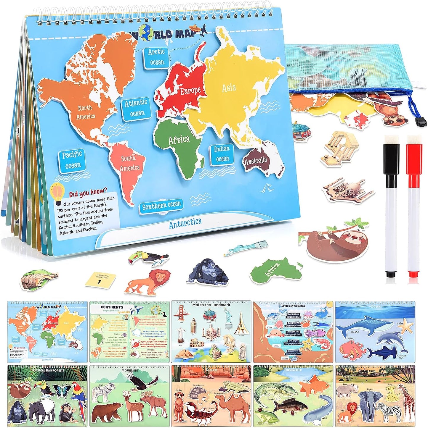 WethCorp Geography Busy Book front cover display