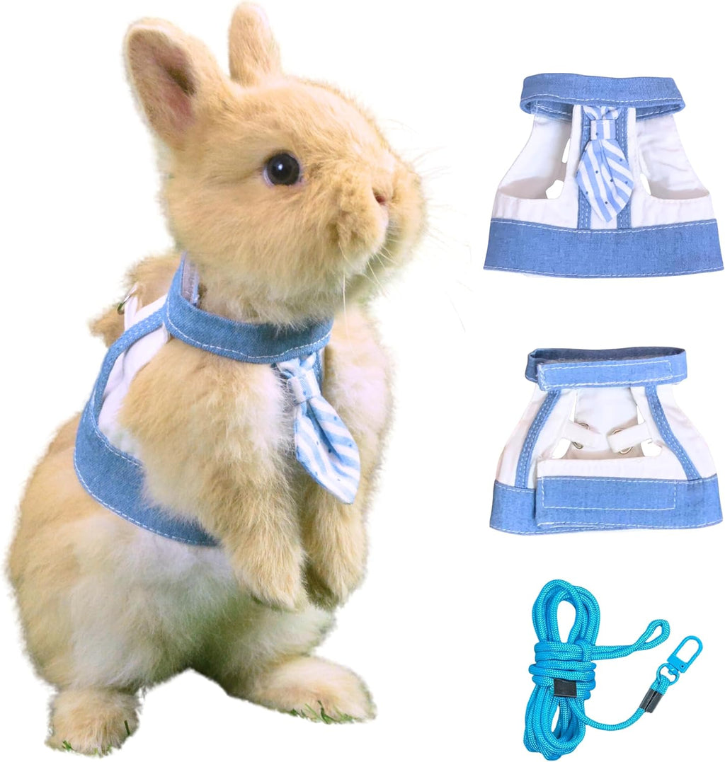 SMOLKITH Rabbit Clothes - Bunny Adjustable Pink Checkered Dress with Leash, Small Animal Apparel for Walking - Fits Guinea Pigs, Chinchillas, Meerkats, Prairie Dogs, Pet Rats and More - Image 13
