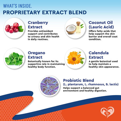 Natural dog and cat allergy relief drops ingredients label