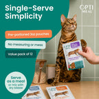 Premium imported grain free cat food variety pack showing nutrition facts.