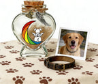 Memorial Bottle for Pet Hair, Rainbow Bridge Dog Memorial Gift, Pet Fur Memorial Fur Keepsake, Heart Shape Glass Keepsake for Dog Cat Hair(Dogs) - Image 9