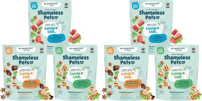 Shameless Pets Crunchy Cat Snacks & Treats - Healthy Cat Treats for Indoor Cats & Kittens with Catnip, Real Chicken & Digestive Support, Catnip N Chill (12 oz) - Image 13