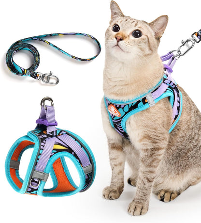 PetThem ergonomic vest style harness for cats travel and camping