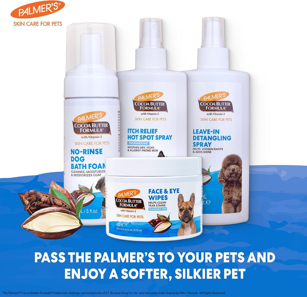 Dog grooming detangler spray eight fluid ounces bottle.