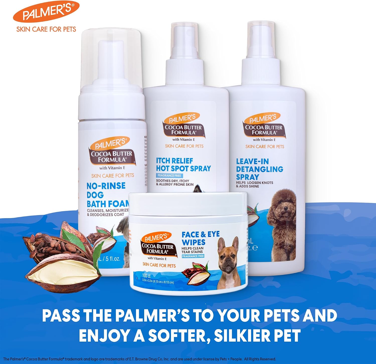 Dog grooming detangler spray eight fluid ounces bottle.