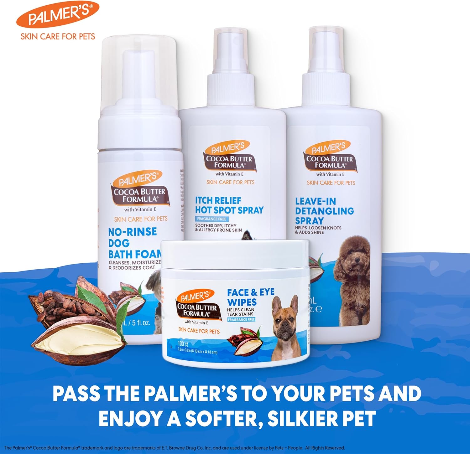 Palmer's for Pets Face and Eye Dog Wipes with Cocoa Butter, Gentle Tear Stain and Facial Cleaning Wipes for Sensitive Areas and Daily Grooming Care, Unscented, 100 Count - Image 10