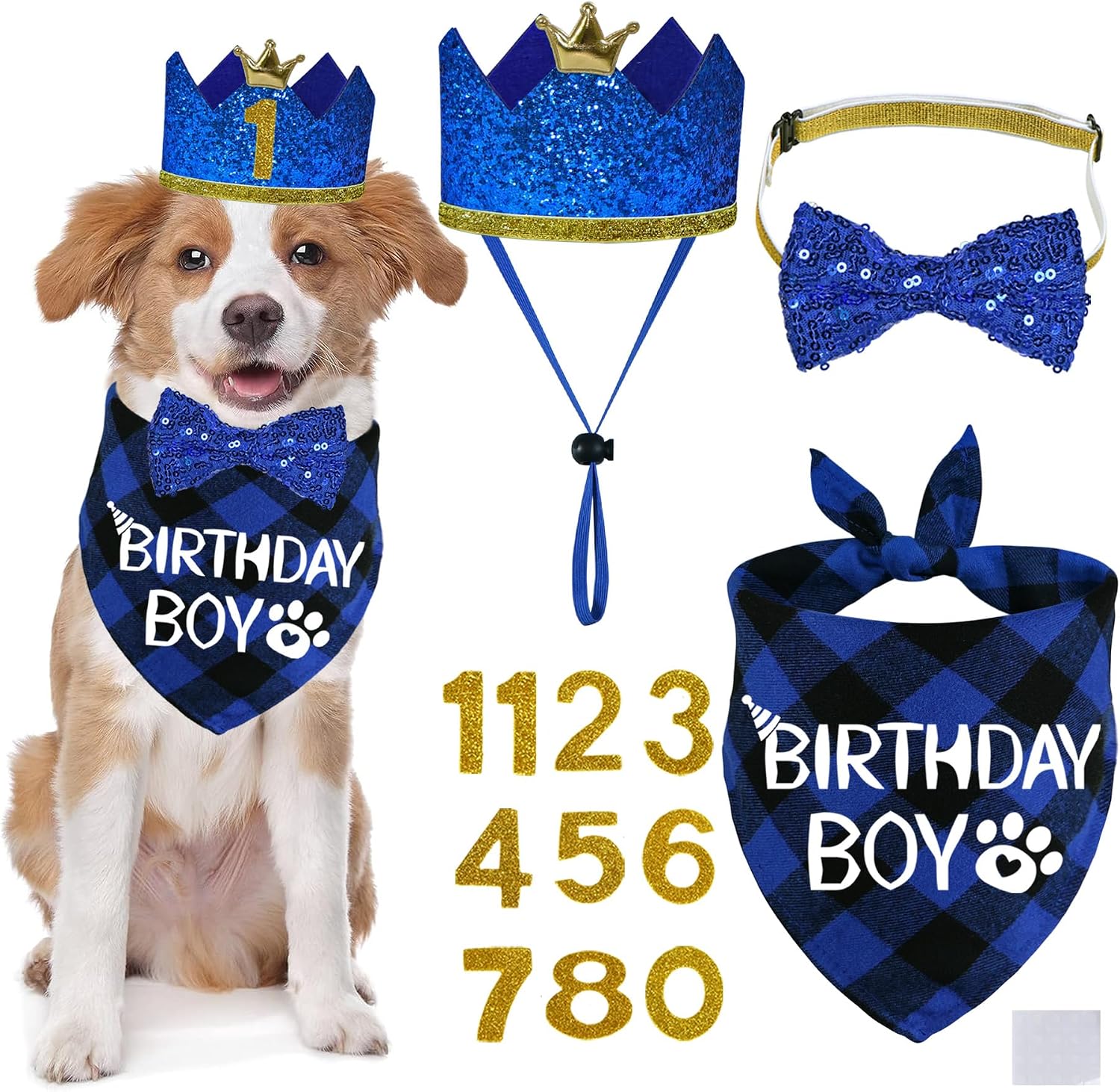 Authentic USA imported STMK pet celebration accessories pack for small dogs.