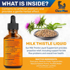 Clear Max pet liver and kidney supplement Two Ounce bottle with dropper packaging