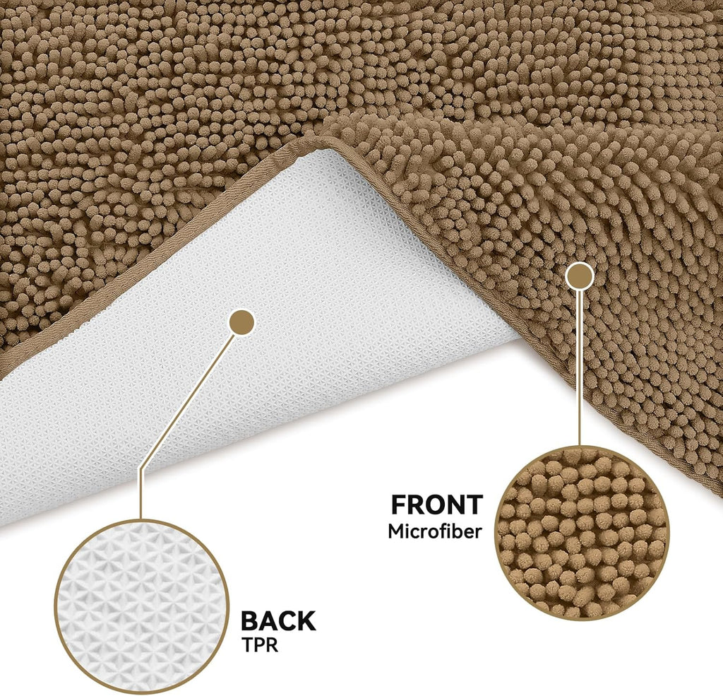 Close up of Bcoimo microfiber chenille texture for pet mat