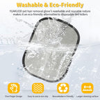 Washable electrostatic glove removing cat hair from car seat