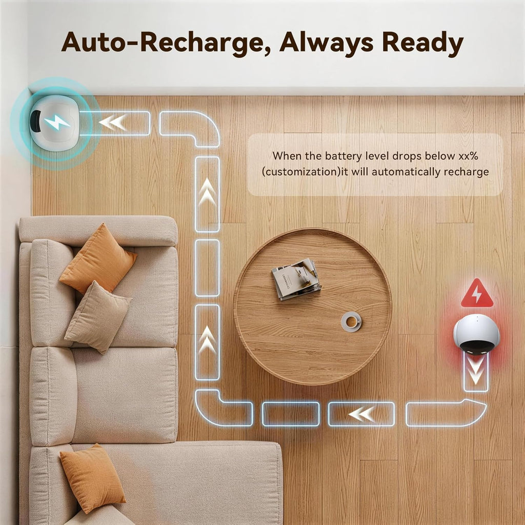 Two-way audio feature on Vivideye pet robot