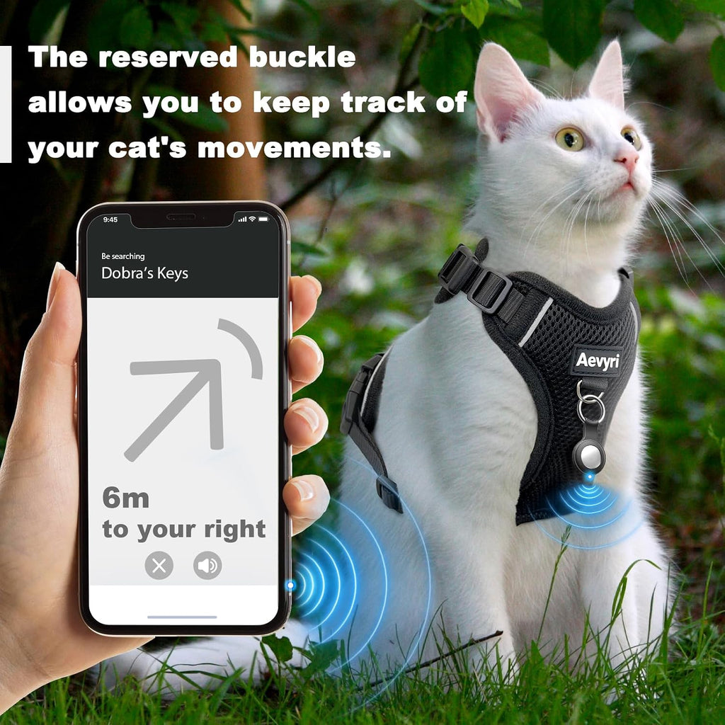 Cat car harness with seat belt attachment for safe travel