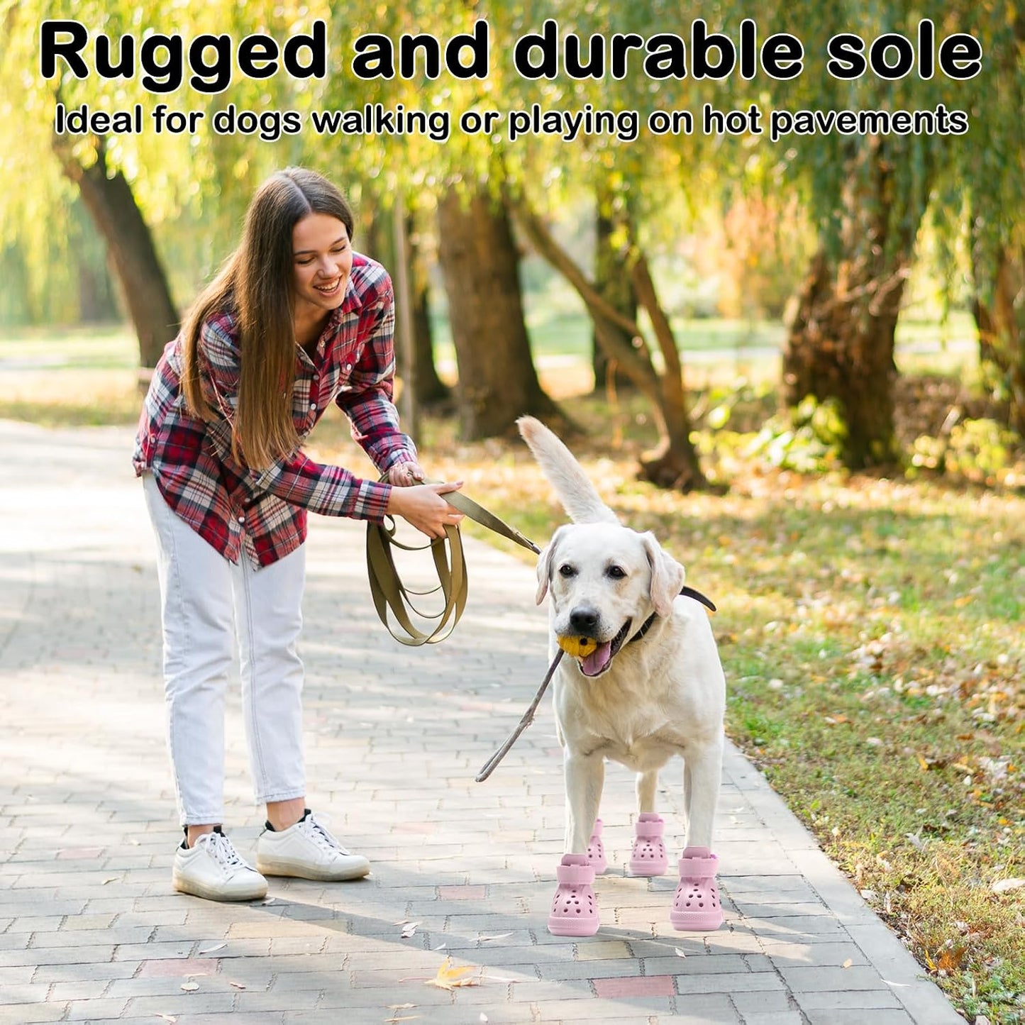 Side profile of Ugrasea breathable dog boots for small dogs