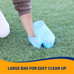 Durable and leak proof pet waste bag containing waste securely.
