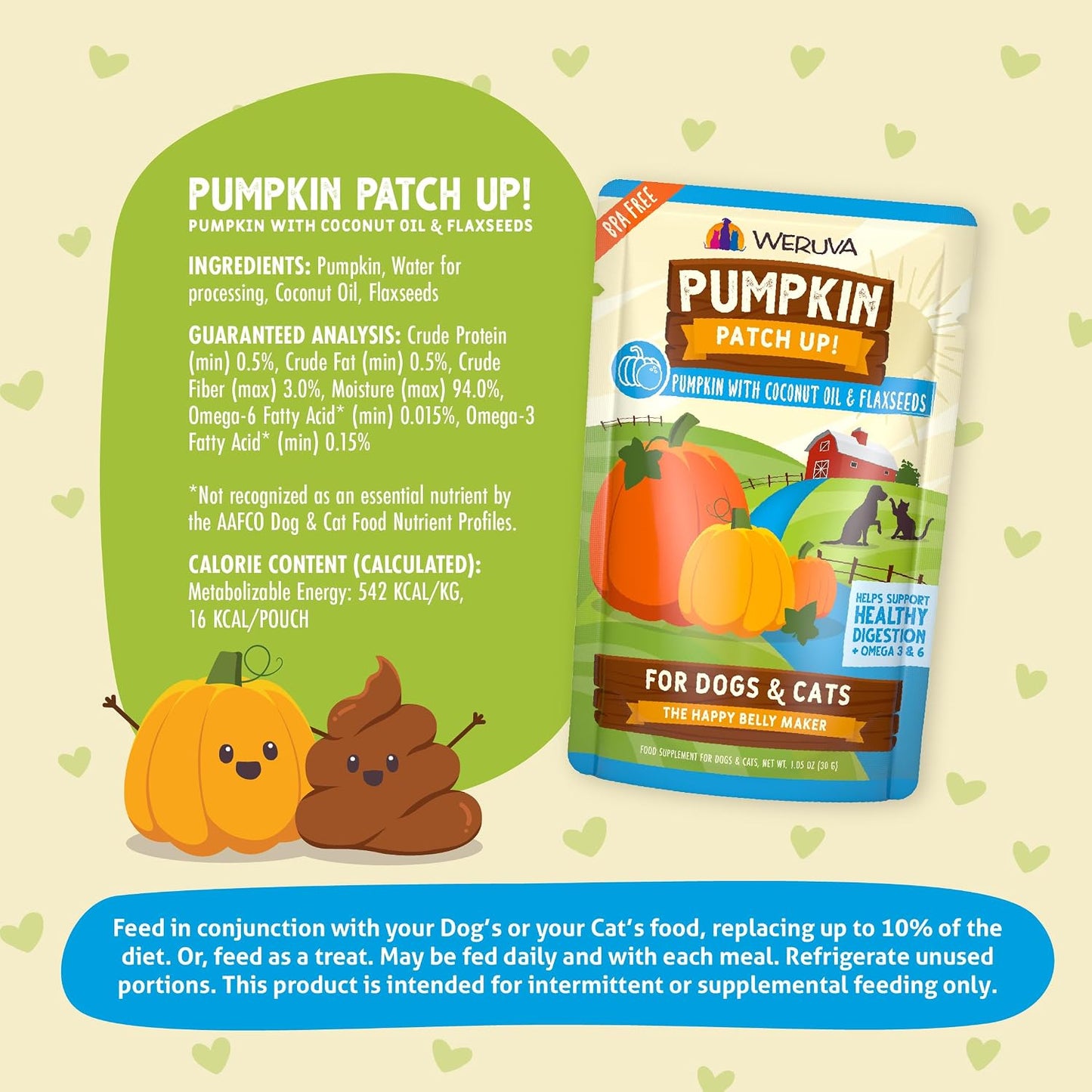 Weruva grain-free pumpkin puree pet treat pouch