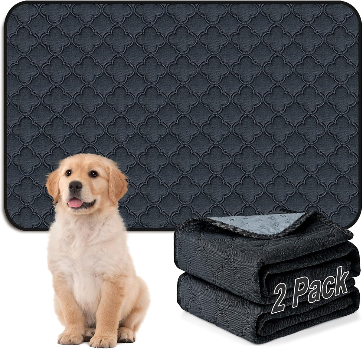 FunFurry Washable Guinea Pig Cage Liner - 4 Pack Reusable Washable Pee PadsWaterproof Guinea Pig Bedding for Small Animal - Rabbit Bunny Hamster Puppy (Dark Grey, 12" X 12" - 4 Pack) - Image 14