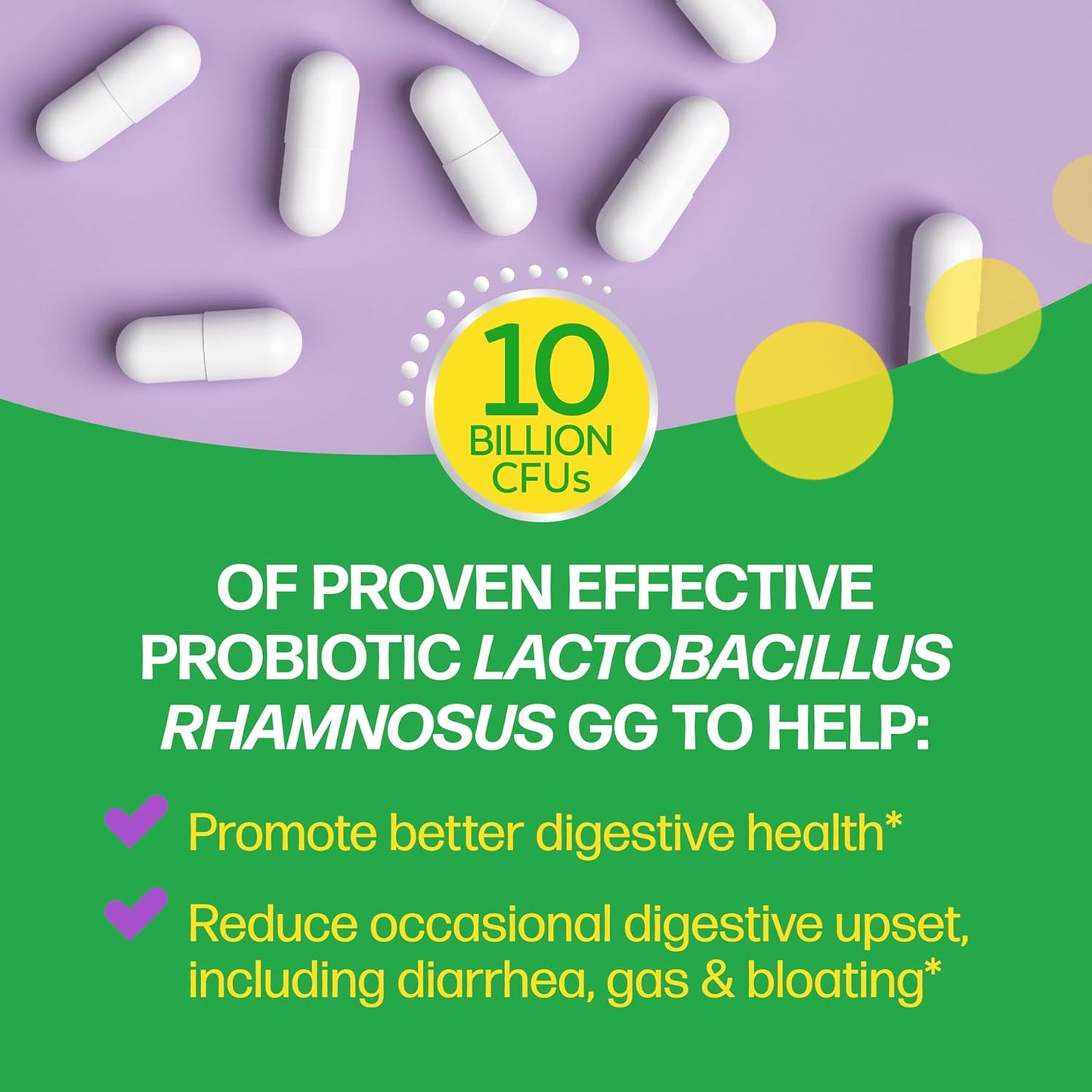 Culturelle daily probiotic box back panel detailing ingredients and adult dosage instructions