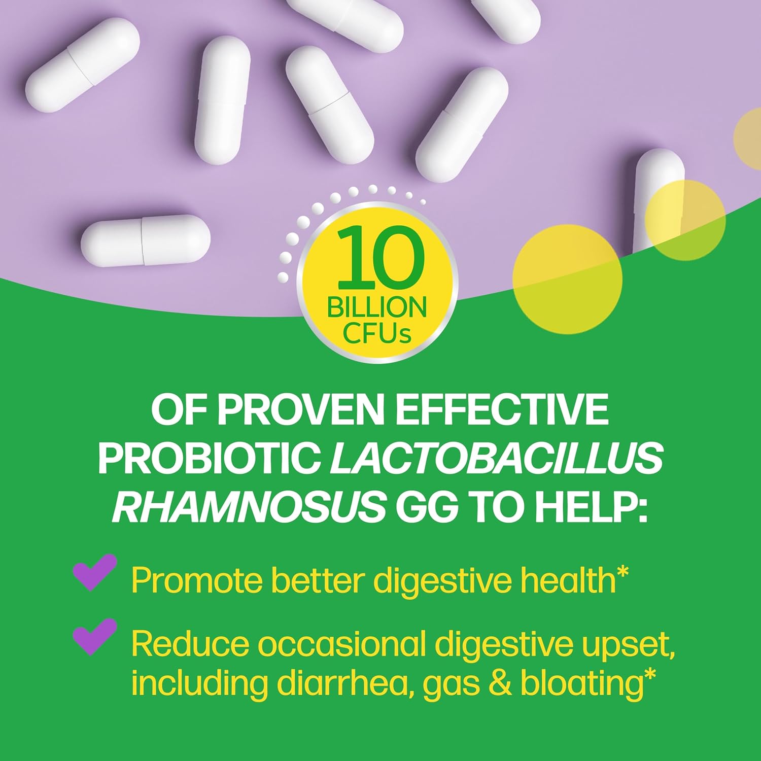Culturelle daily probiotic box back panel detailing ingredients and adult dosage instructions