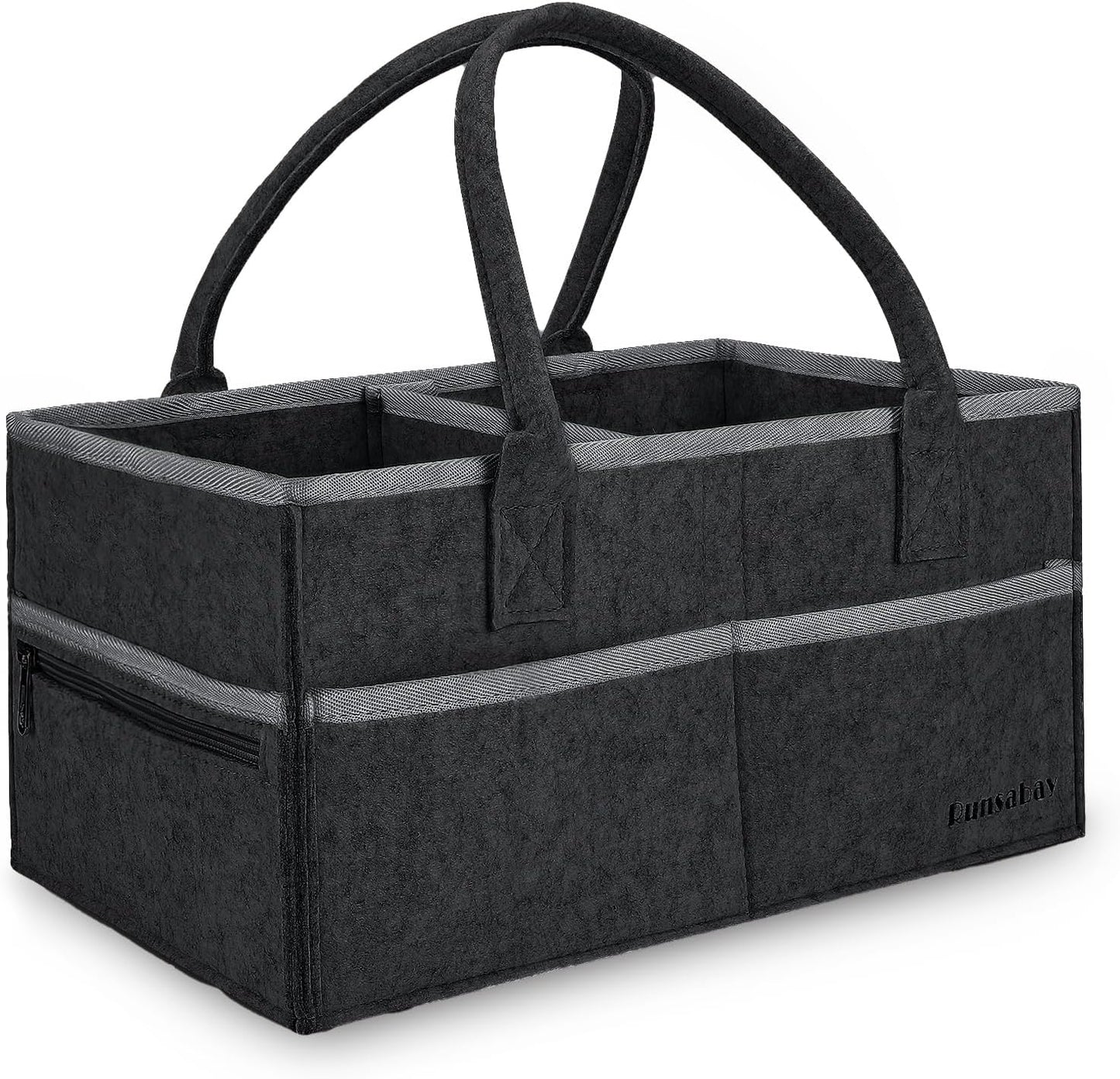 Runsabay Diaper Caddy Organizer front view for baby nursery