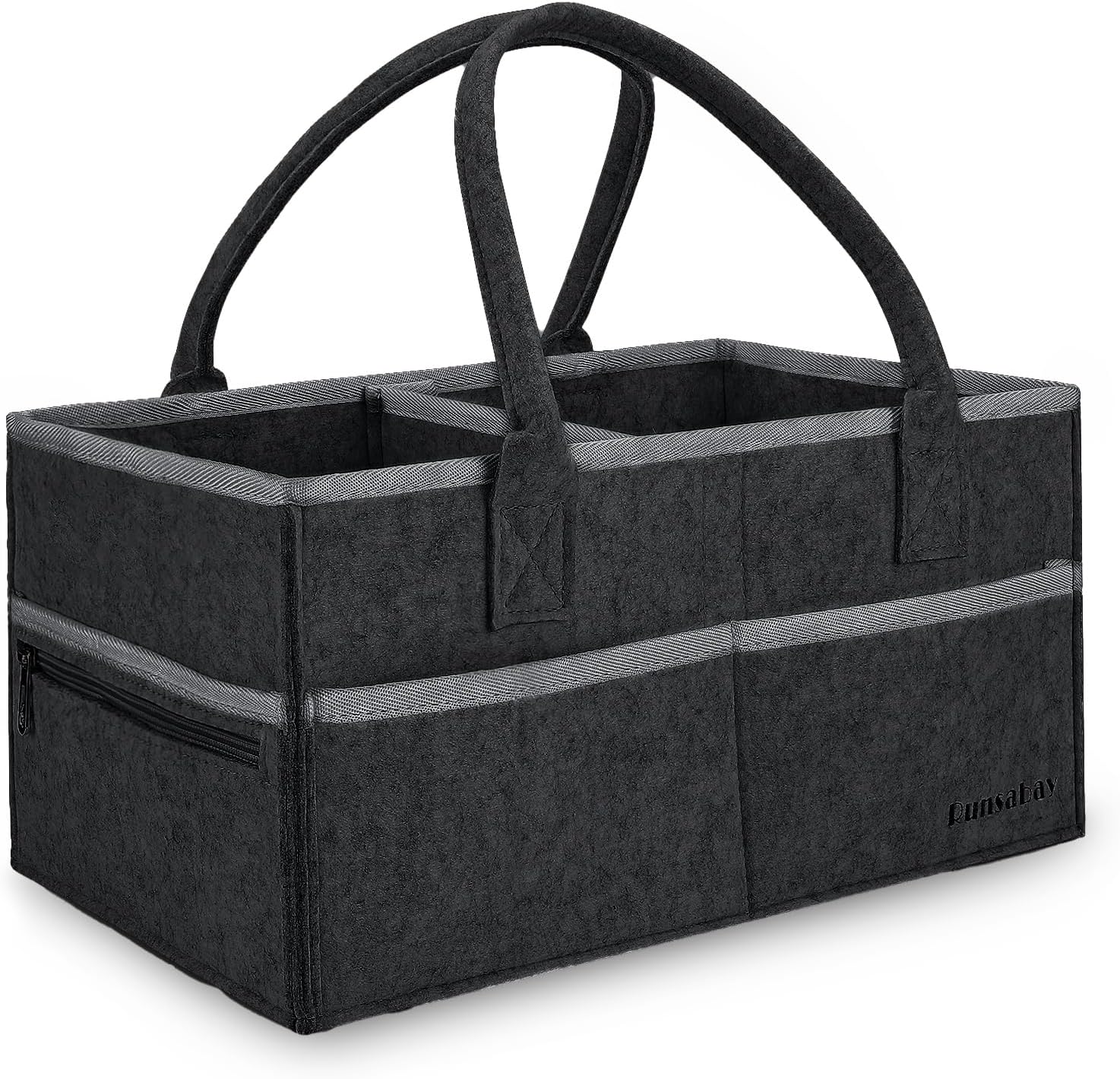 Runsabay Diaper Caddy Organizer front view for baby nursery