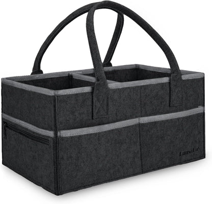 Runsabay Diaper Caddy Organizer front view for baby nursery