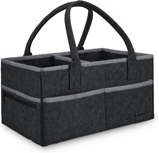 Runsabay Diaper Caddy Organizer front view for baby nursery