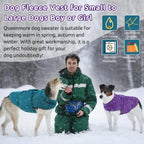 Queenmore cat and dog fleece pullover neckline stitching detail