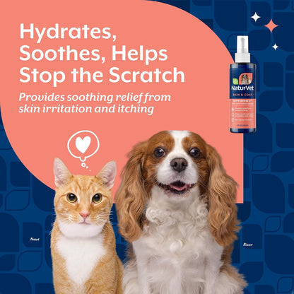 NaturVet Septiderm-V topical spray and lotion packaging back label with ingredients