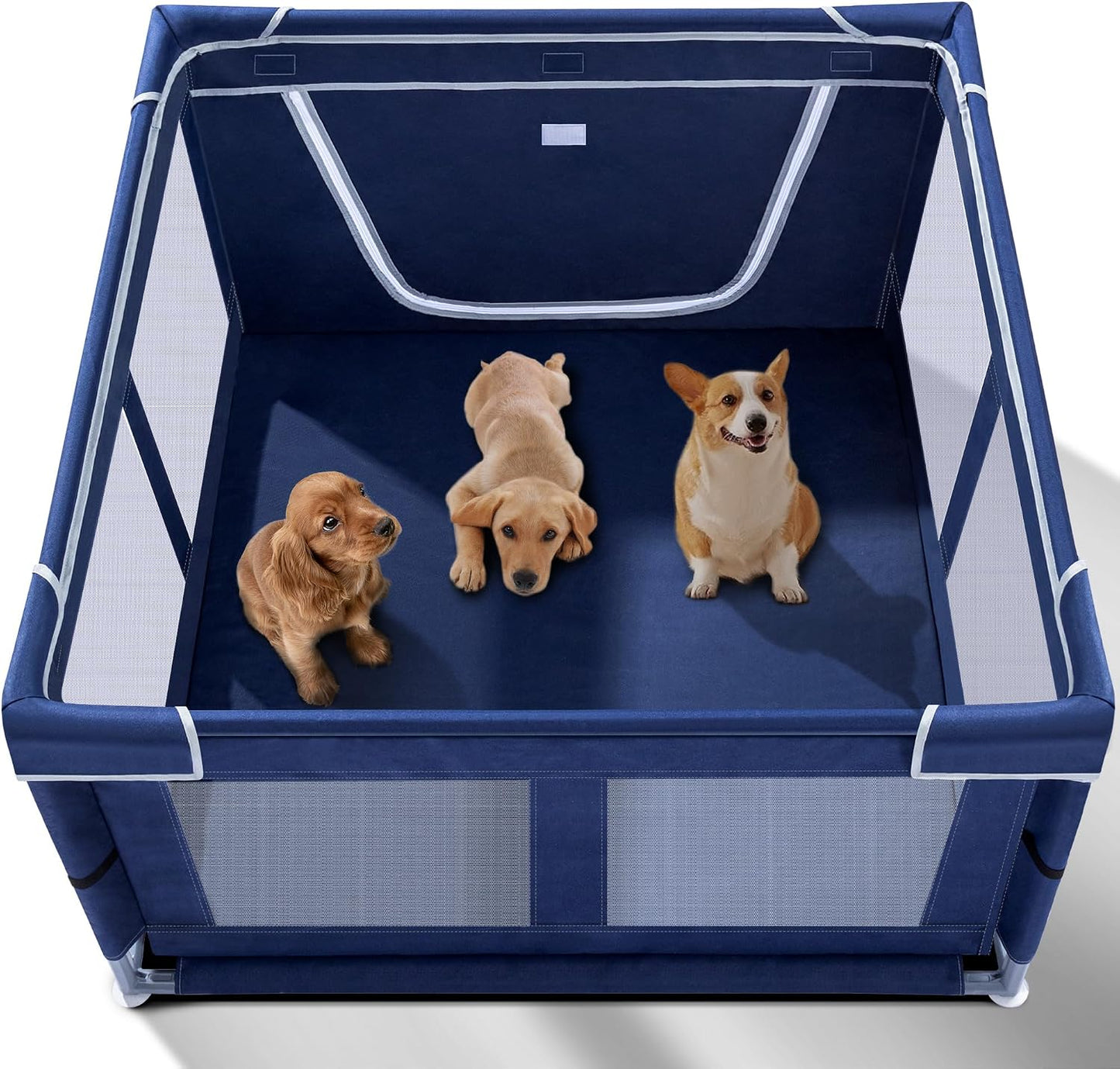Premium imported pet crate privacy canopy packaged and ready for tool-free assembly
