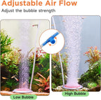Hygger nano airstone kit showing included air tubing and control valve accessories