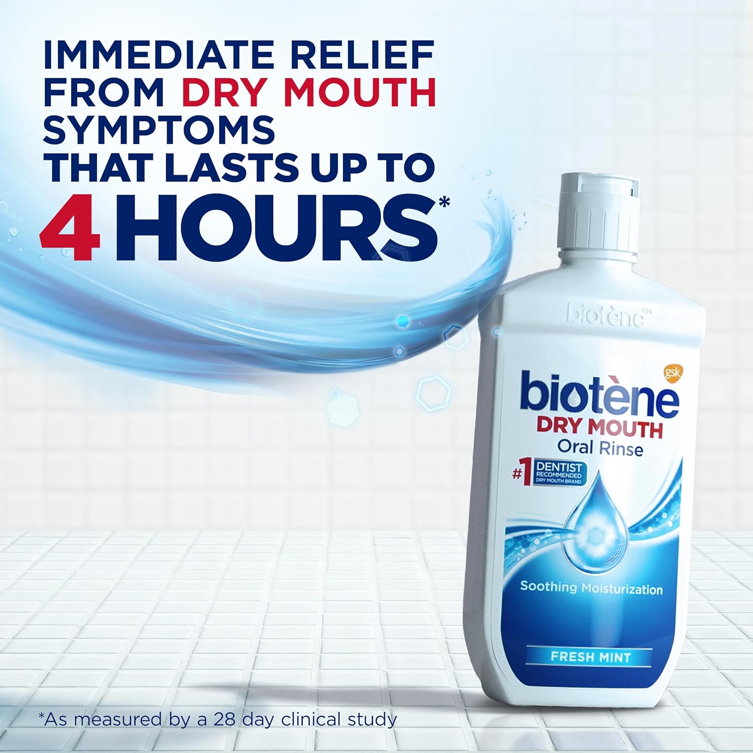 Biotene Oral Rinse Mouthwash for Dry Mouth, Fresh Mint - 16 fl oz - Image 3