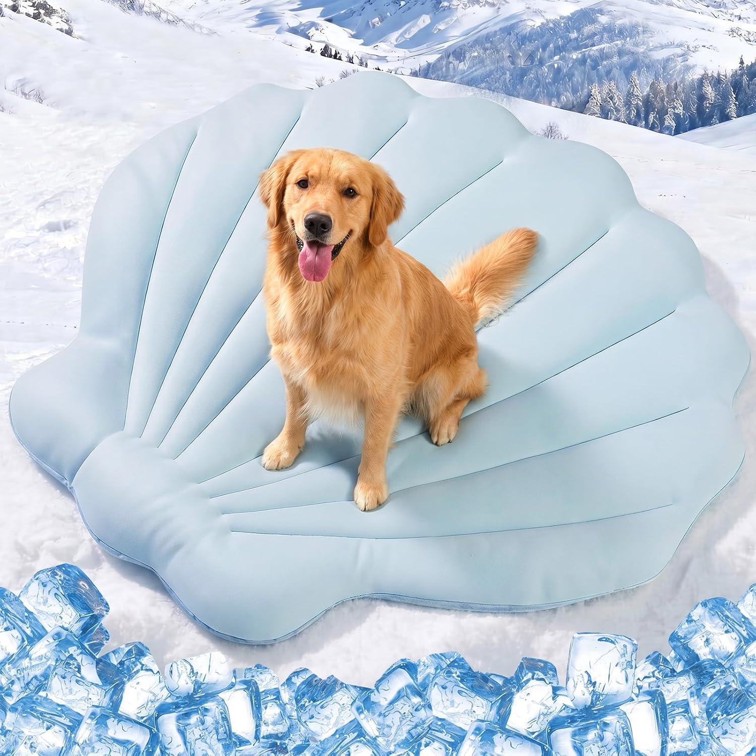 Dog Cooling Mat, 48'' x 28'' Large, Q-Max>0.4 Self-Cooling Mat for Dog Reversible (Cool & Warm), Double-Sided Pet Cool Pads for Summer, Crate, Kennel, Machine Washable, Non-Gel, Blue+Grey - Image 15