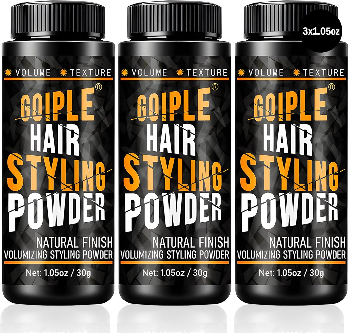 Goiple hair styling powder 3 pack front view