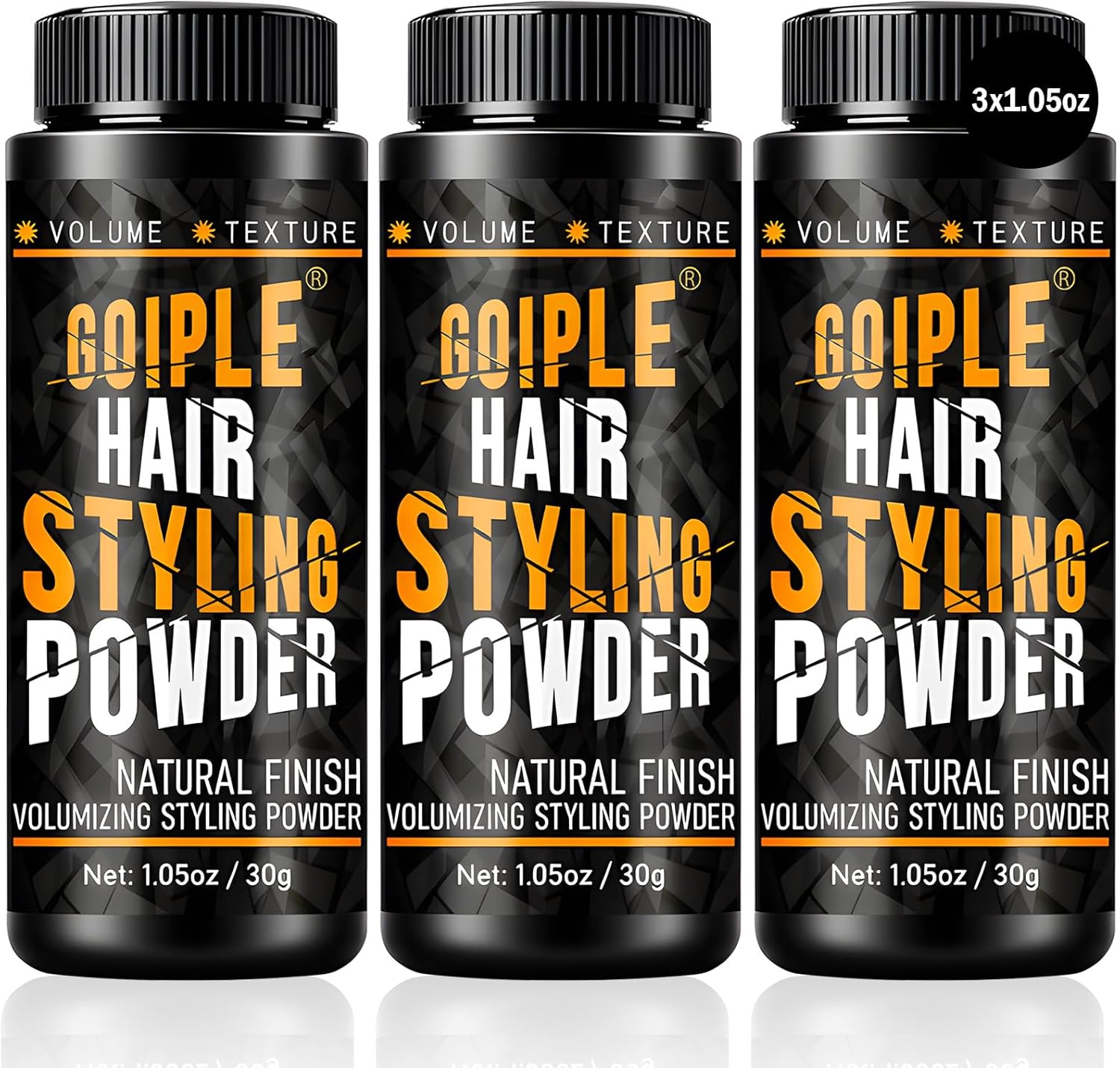 Goiple hair styling powder 3 pack front view