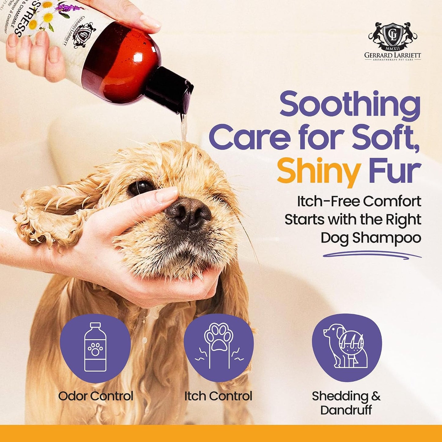 Gerrard Larriett aromatherapy pet shampoo bottle label details