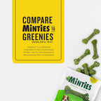 Minties vet recommended dog oral treats for plaque and tartar control close up look