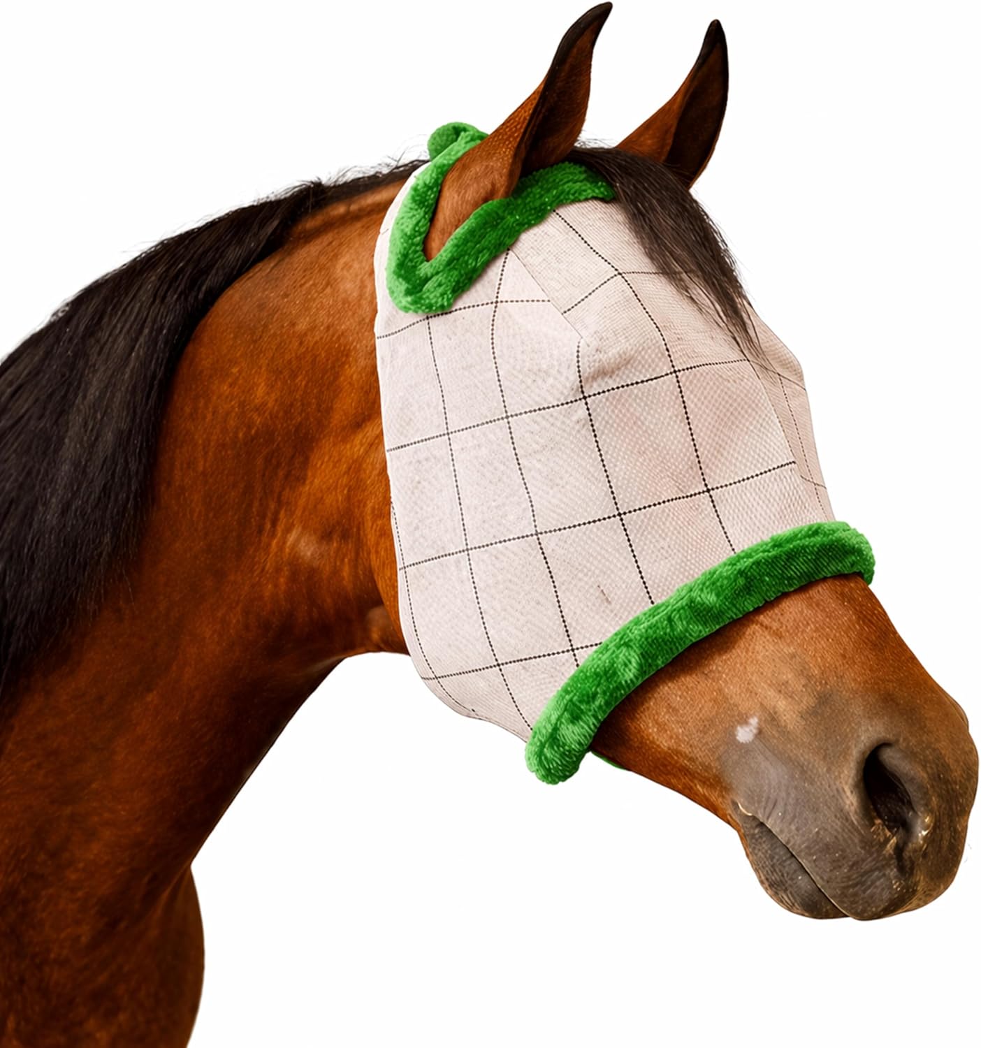 Farnam SuperMask II horse fly mask front view for extra large horses