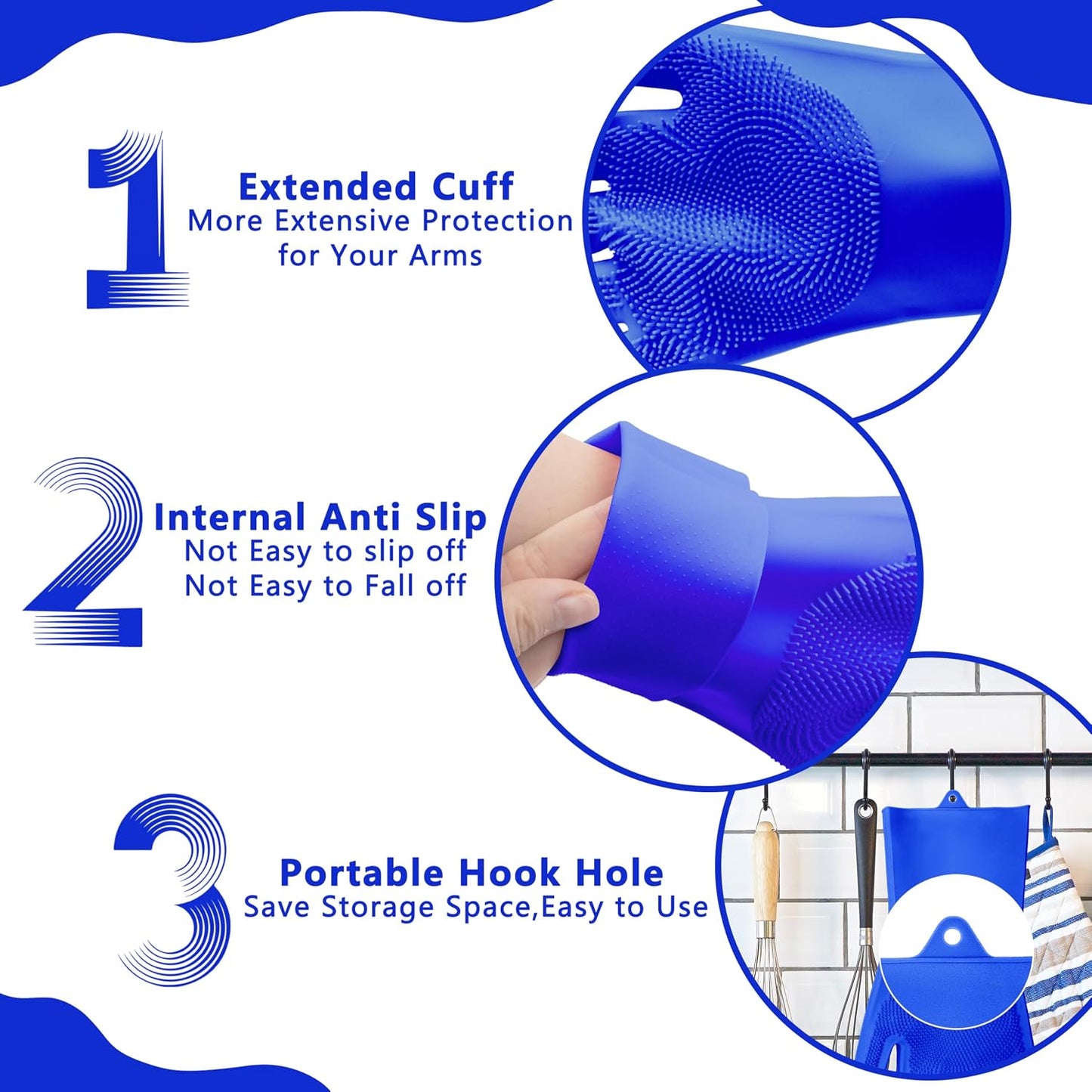 Heat-resistant silicone gloves for cat deshedding and massage