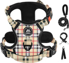 IVY&LANE No Pull Dog Harness for Medium Dogs, Dog Vest Harness with Leash, Safety Belt and Storage Strap, Fully Adjustable Harness, 360 degrees Reflective Strip, Soft Handle (Purple, M) - Image 10