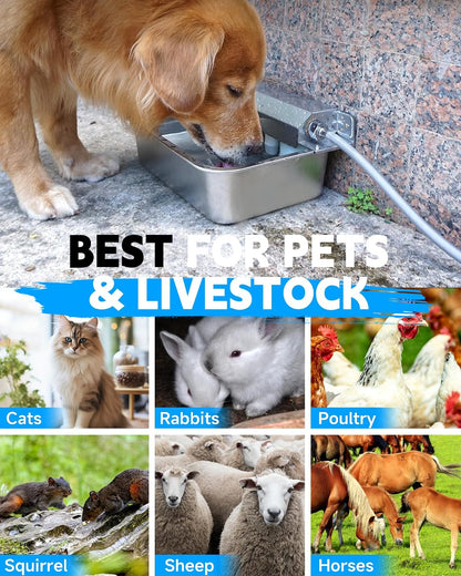 PETIMI automatic pet water dispenser anti tip base design for large dogs