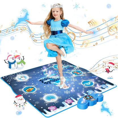 Skycomet Ice and Snow princess dance mat front view for girls