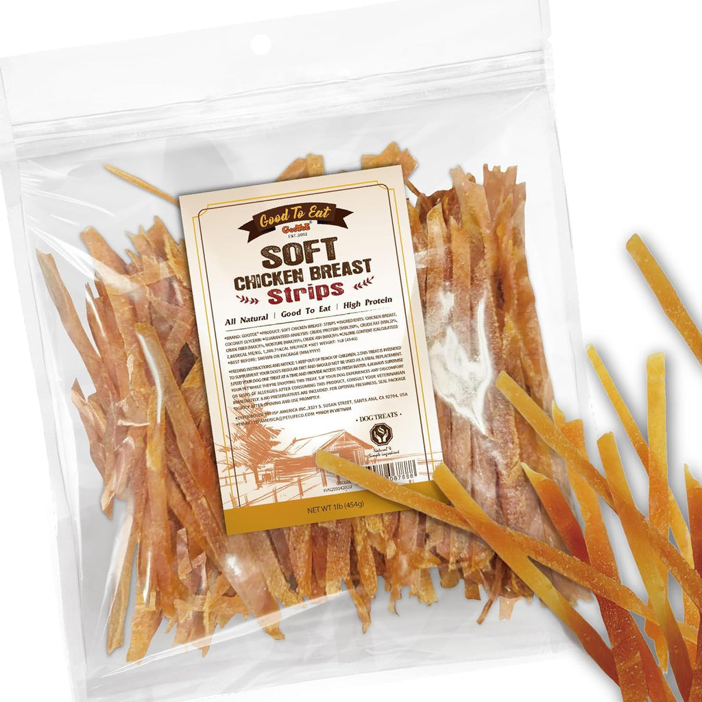 Gootoe Dog Treats, Chicken Jerky for Dogs - Dog Training Treats; High-Protein, Gluten-Free, Hypoallergenic, Grain-Free, Chicken Breast, 1 lb - Image 9
