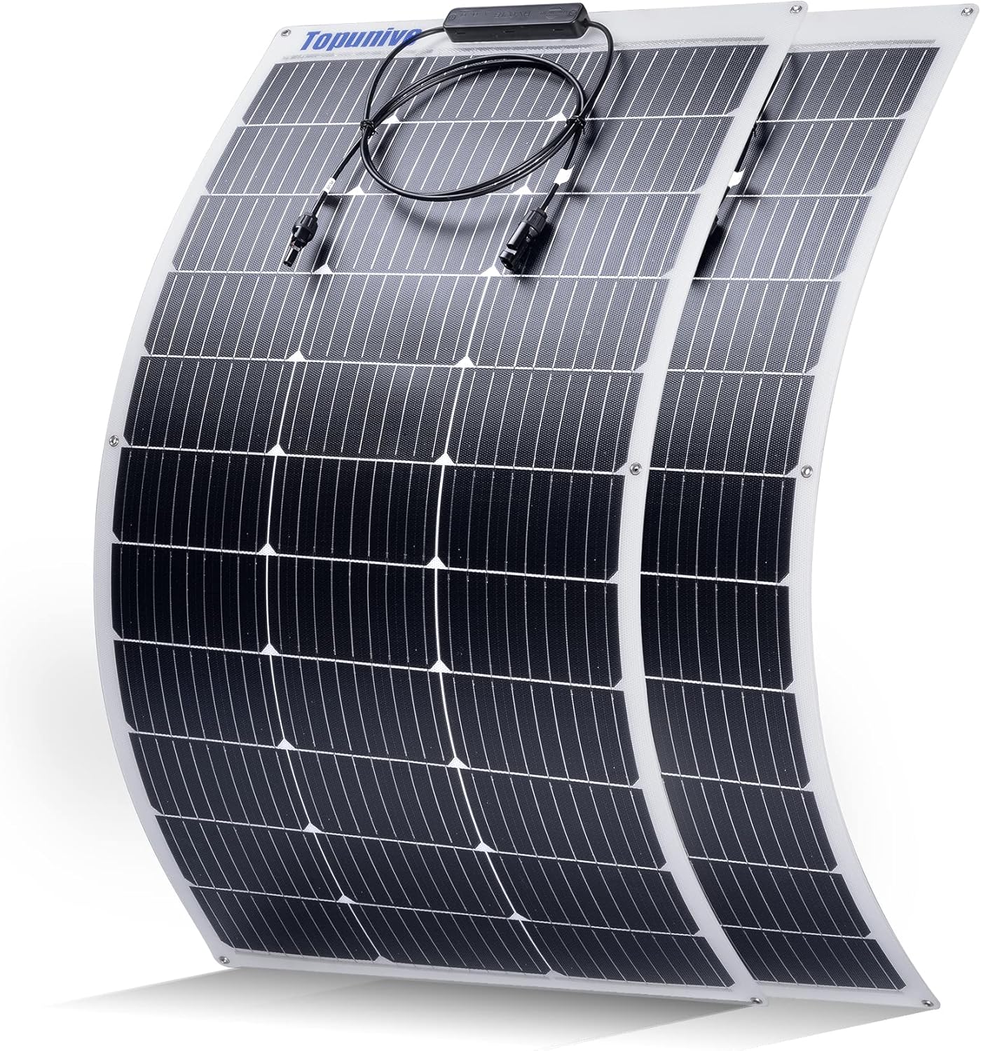 Topunive 9BB monocrystalline solar cells catching direct sunlight for high efficiency energy conversion.